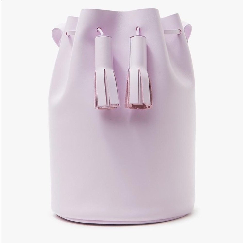 Lilac building block bucket bag